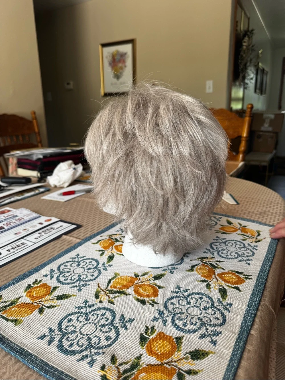Paula Young Short Layered Synthetic Wig in Silver - Color 56 - Medium/Average